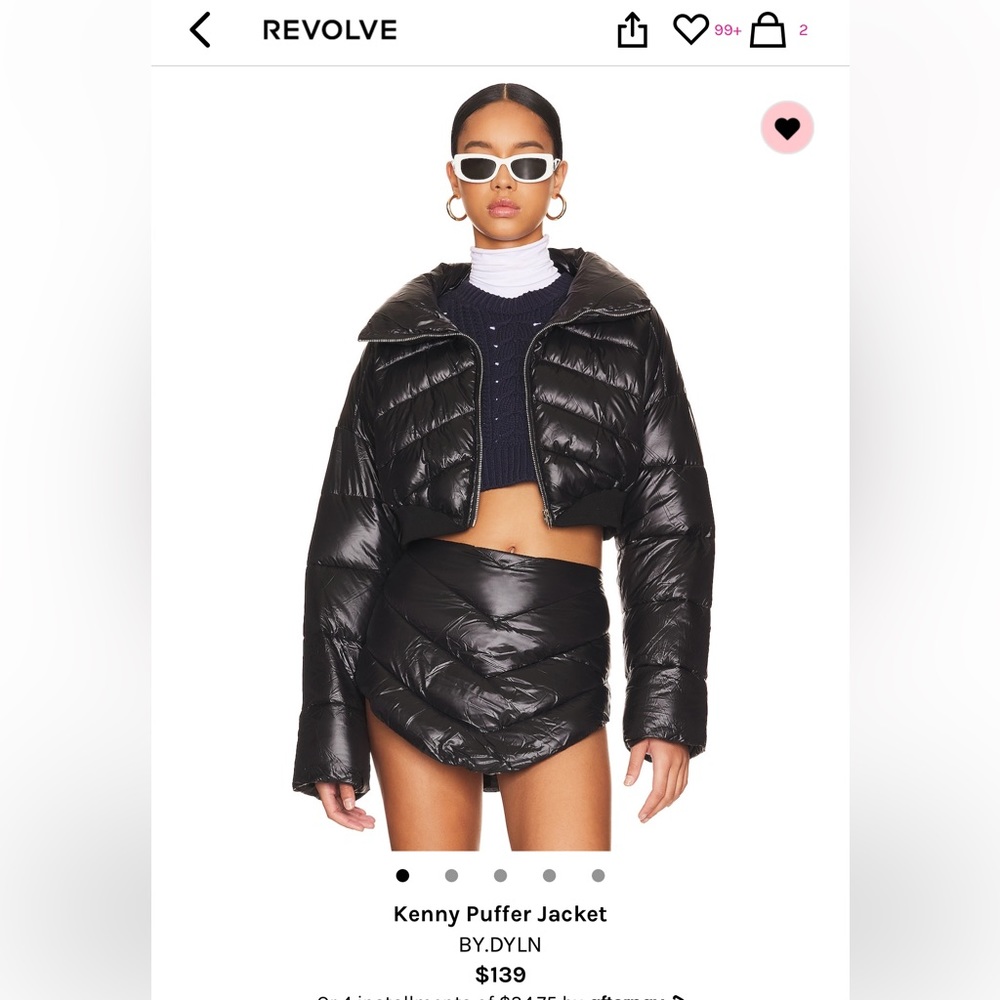 puffer skirt and jacket set